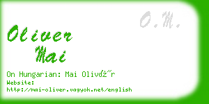 oliver mai business card